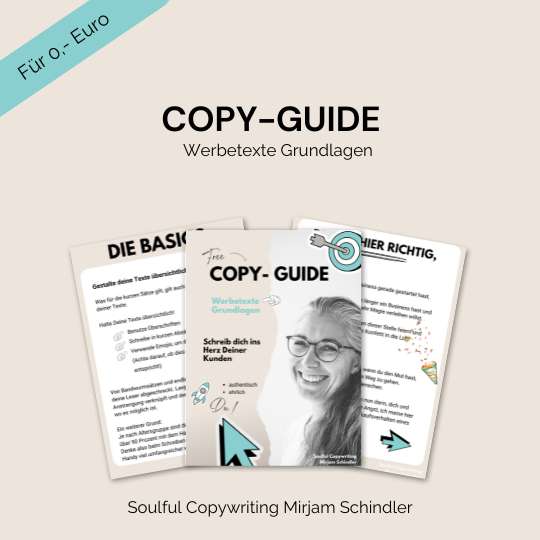 Copywriting Mirjam Schindler Copy-Guide